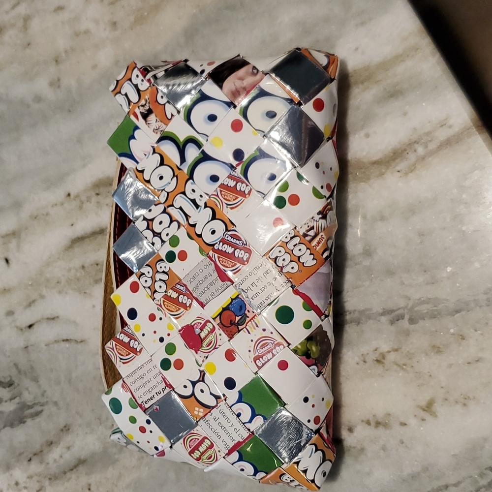 Vintage Y2K Blow pop wrapper clutch.